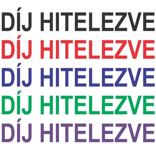 Shiny "DíJ HITELEZVE" bélyegző